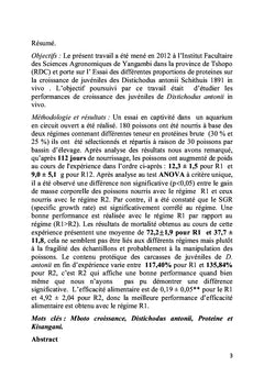 Essai des différentes proportions de protéines