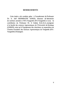 Essai des différentes proportions de protéines