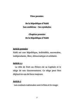 Constitution de la République d'Haïti