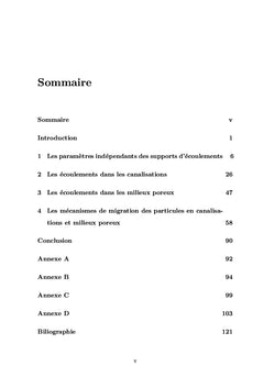 Introduction aux écoulements en canalisations et milieux poreux