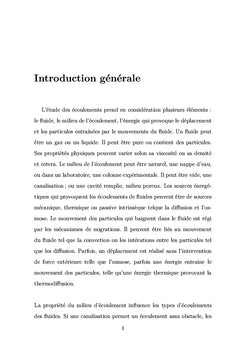 Introduction aux écoulements en canalisations et milieux poreux