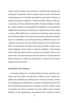 Introduction aux écoulements en canalisations et milieux poreux