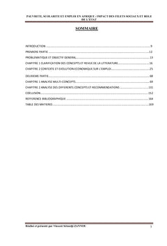 Pauvreté, scolarité et emploi en Afrique