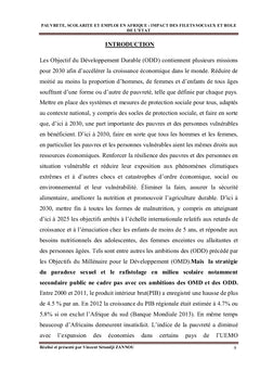 Pauvreté, scolarité et emploi en Afrique
