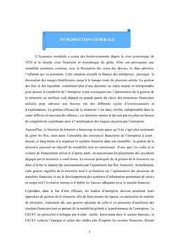 Gestion de la trésorerie