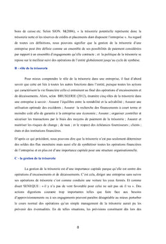 Gestion de la trésorerie
