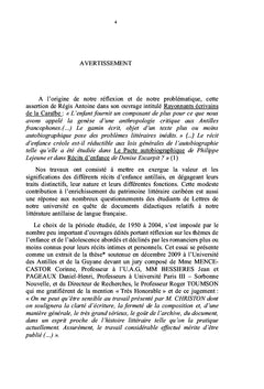 L'enfant créole à travers l'histoire littéraire antillaise. TOME 3