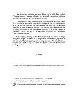L'enfant créole à travers l'histoire littéraire antillaise. TOME 3