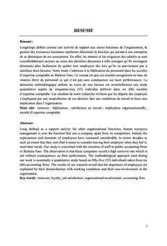 Fidélisation du personnel dans les sociétés d'expertise comptable