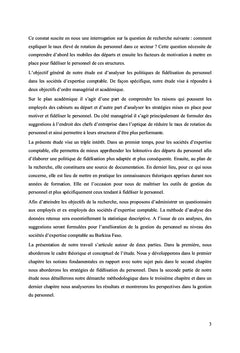 Fidélisation du personnel dans les sociétés d'expertise comptable