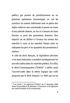 L'accord-cadre en droit des marchés publics :
