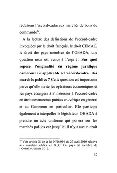 L'accord-cadre en droit des marchés publics :