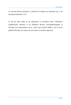 L'Infiltrat lymphocytaire tumoral (TILs):