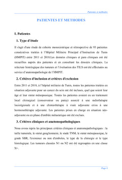 L'Infiltrat lymphocytaire tumoral (TILs):