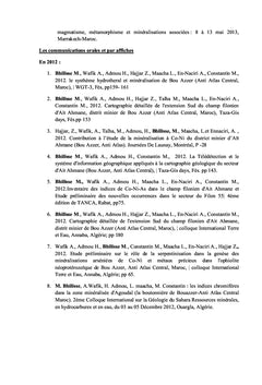 Relation entre la serpentinisation et la minéralisation cobaltifère