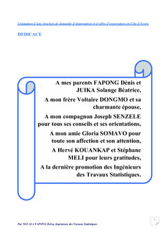 Fonction de demande d'importation et d'exportation