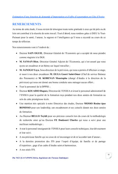 Fonction de demande d'importation et d'exportation