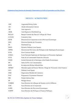 Fonction de demande d'importation et d'exportation