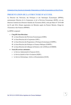 Fonction de demande d'importation et d'exportation