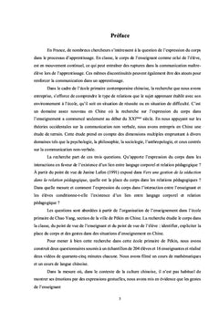 Expressions du corps dans les interactions entre élèves et enseignants