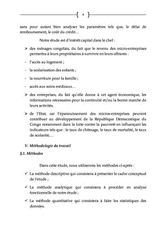Microfinance et financement de Micro-entreprises en RD Congo 3e partie