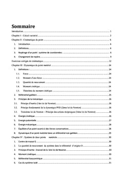 Cours et exercices corrigés de mécanique LMD1 et Classes prépa PCSI