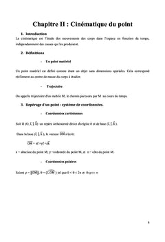 Cours et exercices corrigés de mécanique LMD1 et Classes prépa PCSI