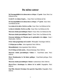 De l'incompatibilité de la démocratie en Afrique. 3e partie