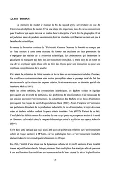 Environnement urbain de M'Batto: