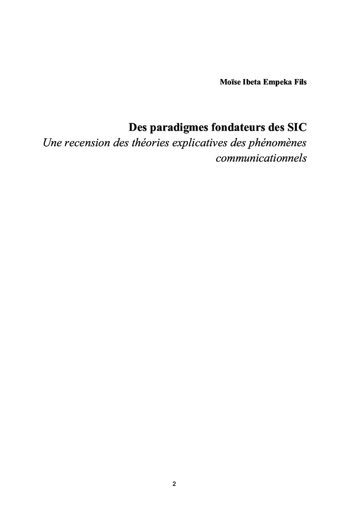 Des paradigmes fondateurs des SIC