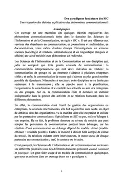 Des paradigmes fondateurs des SIC