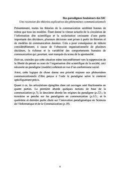 Des paradigmes fondateurs des SIC