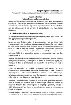 Des paradigmes fondateurs des SIC