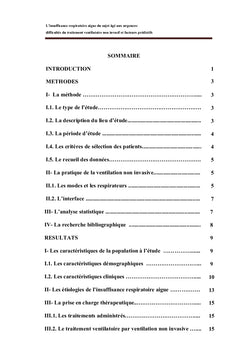 L'insuffisance respiratoire aiguë du sujet âgé aux urgences