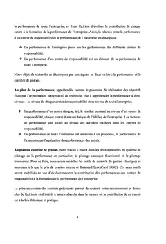 Pilotage de la performance de l'entreprise