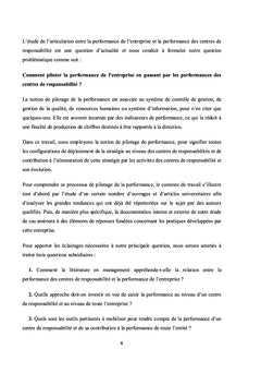 Pilotage de la performance de l'entreprise