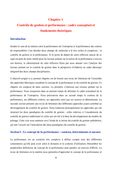 Pilotage de la performance de l'entreprise