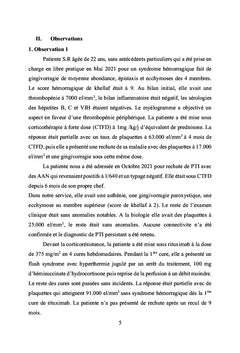 RITUXIMAB AU COURS DE LA THROMBOPENIE IMMUNOLOGIQUE PRIMITIVE