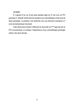 RITUXIMAB AU COURS DE LA THROMBOPENIE IMMUNOLOGIQUE PRIMITIVE