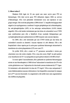RITUXIMAB AU COURS DE LA THROMBOPENIE IMMUNOLOGIQUE PRIMITIVE