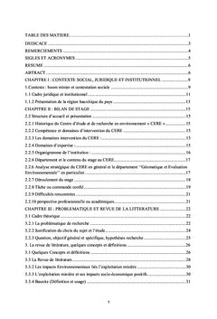 La Régulation environnementale de la Société Minière de Boké