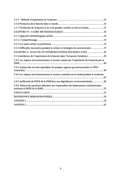 La Régulation environnementale de la Société Minière de Boké
