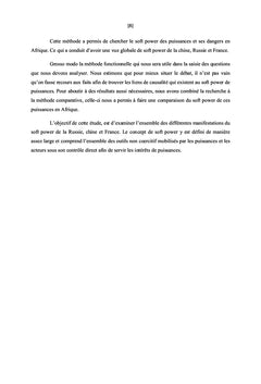 Portée et limite du soft power des puissances en Afrique.