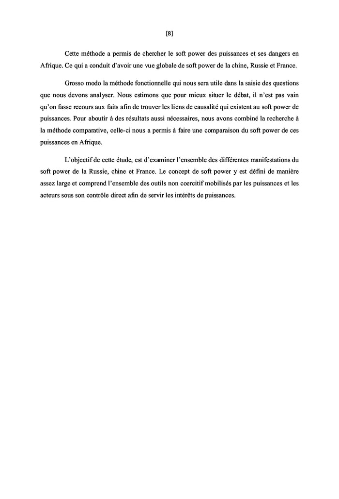 Portée et limite du soft power des puissances en Afrique.