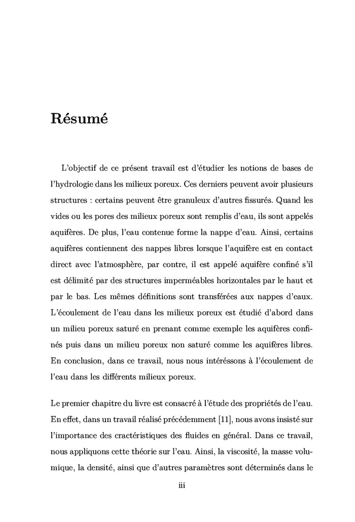 Introduction à l'Hydrogéologie