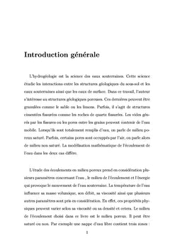 Introduction à l'Hydrogéologie