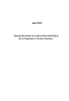 Émancipation et création poétique
