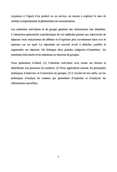 Entretiens individuels et réunions de groupes