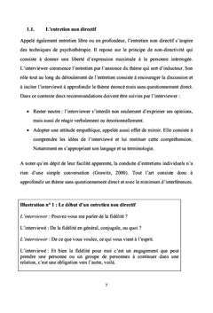 Entretiens individuels et réunions de groupes