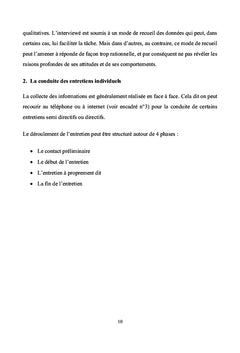 Entretiens individuels et réunions de groupes